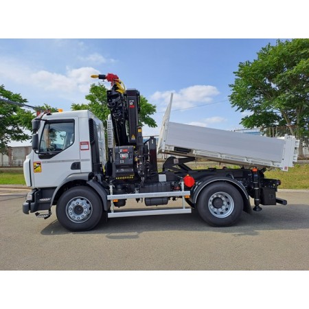Camion Renault benne D-Series 4x2 Euro 6 grue
