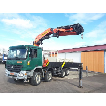 Camion Mercedes plateau standard Actros 4150 8x8 GRUE PALFINGER Euro 3